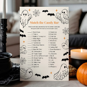 Hand drawn Little Boo Baby Shower Match Candy Game