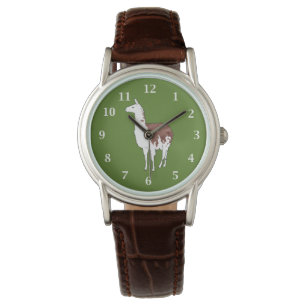 Hand Drawn Llama U-Pick Background Colour Watch