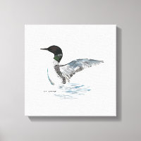 hand drawn loon image