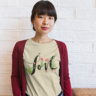 Hand Drawn Love Flowers T-Shirt