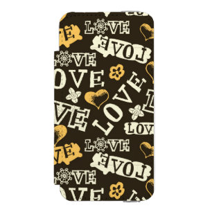 Hand Drawn Love Pattern Incipio Watson™ iPhone 5 Wallet Case