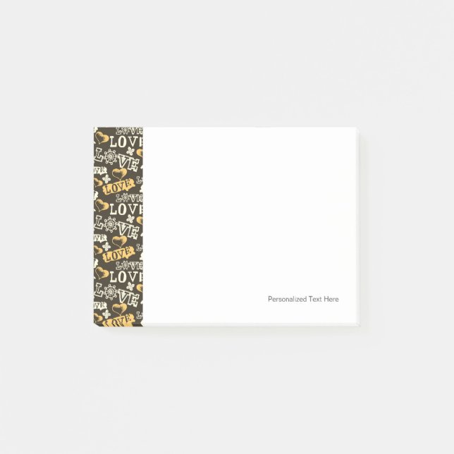 Hand Drawn Love Pattern Post-it Notes (Front)