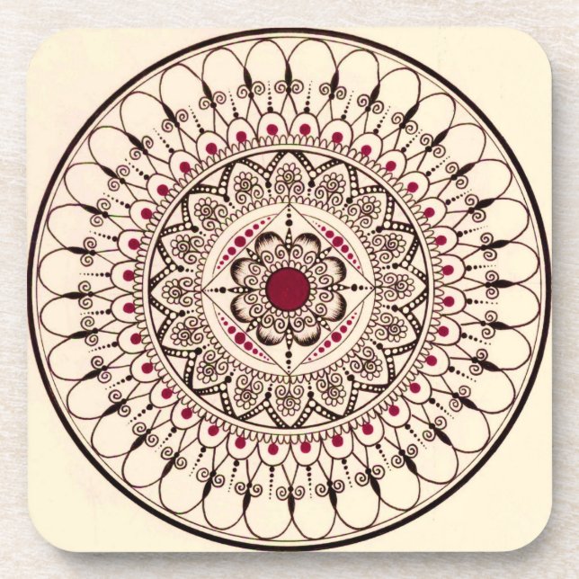 Hand Drawn Mandala Coasters (Front)
