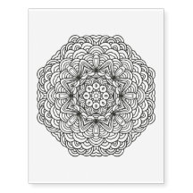 Hand drawn mandala Custom Temporary Tattoos