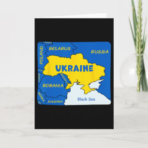 Hand Drawn Map Of Ukraine Card