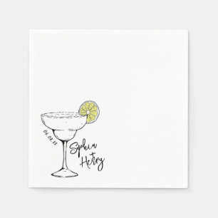 Hand Drawn Margarita Cocktail Napkin