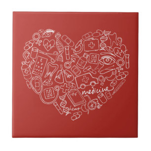 Hand Drawn Medial Doodle Logo Tile
