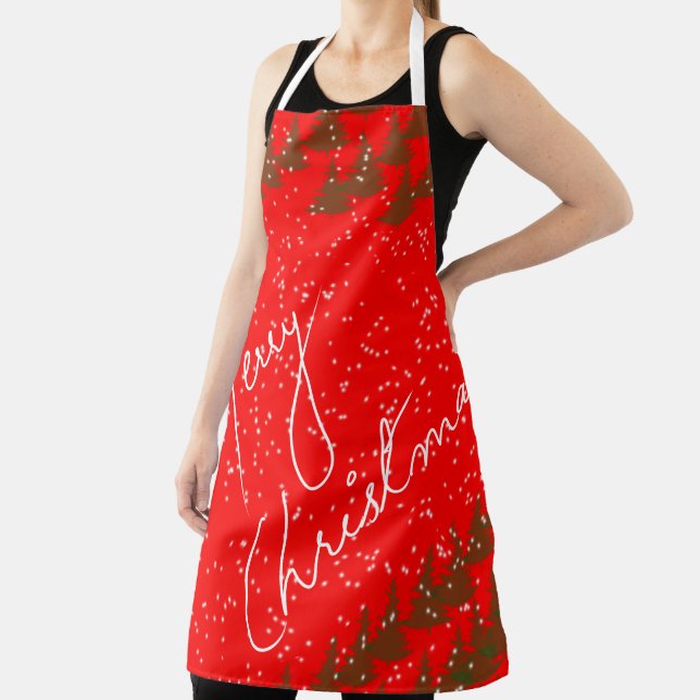 Hand-Drawn Merry Christmas Apron (Insitu)