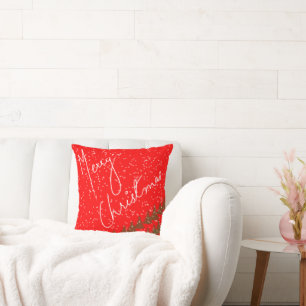 Hand-Drawn Merry Christmas Cushion