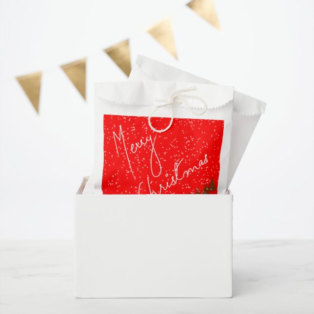 Hand-Drawn Merry Christmas Favour Bags (Party)