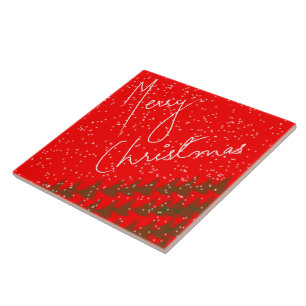 Hand-Drawn Merry Christmas Tile