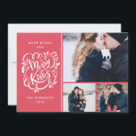 Hand Drawn Merry Kisses Christmas Multi-Photo Holiday Card<br><div class="desc">3-Photo Holiday card featuring our exclusive hand-lettered typography that says "Merry Kisses".</div>