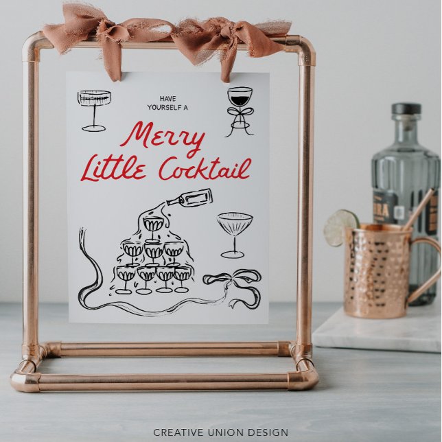 Hand Drawn Merry Little Cocktail Christmas Bar  (Creator Uploaded)