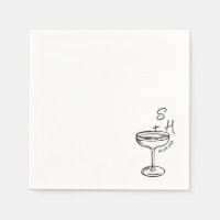 Hand Drawn minimalist Simple Cocktail Wedding 