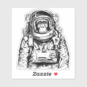 Hand Drawn Monkey Astronaut