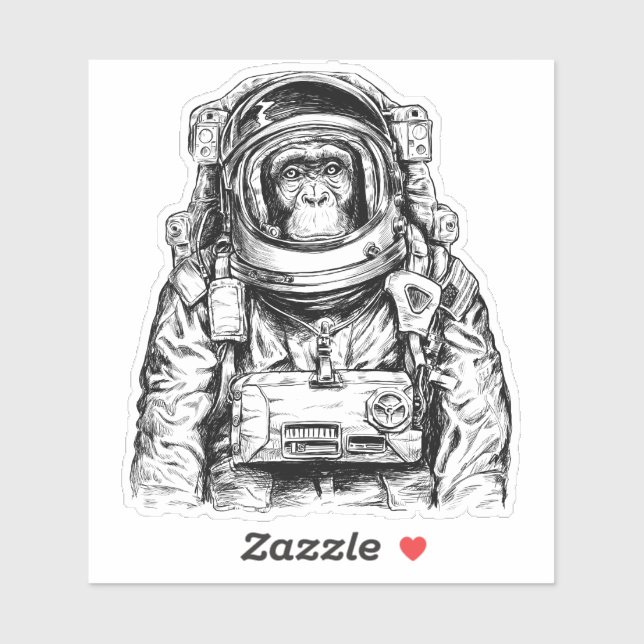 Hand Drawn Monkey Astronaut (Sheet)