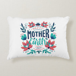 Hand Drawn Mother Earth Day Design-23184 Decorative Cushion