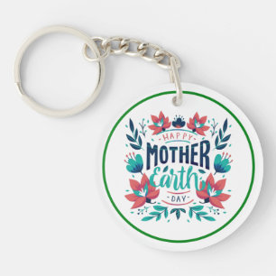 Hand Drawn Mother Earth Day Design-23184 Hoodie Key Ring