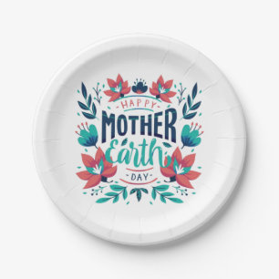 Hand Drawn Mother Earth Day Design-23184 Paper Plate