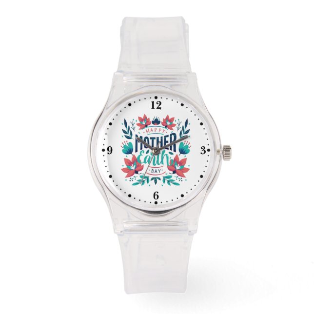 Hand Drawn Mother Earth Day Design-23184 Watch (Front)