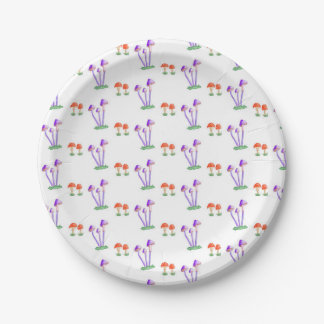 Hand-Drawn Mushroom Plates