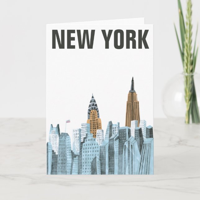 Hand Drawn New York City, NY Card (Front)