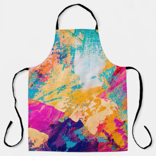 Hand drawn oil painting. Abstract art background. Apron