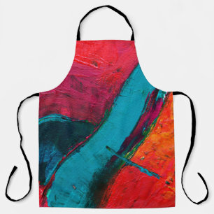 Hand drawn oil painting. Abstract art background.  Apron