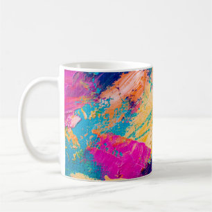 Hand drawn oil painting. Abstract art background. Coffee Mug