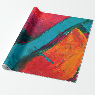 Hand drawn oil painting. Abstract art background. Wrapping Paper