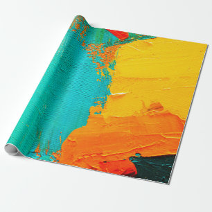 Hand drawn oil painting. Abstract art background. Wrapping Paper