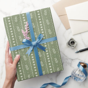 Hand Drawn Olive Branches - Wrapping Paper Roll