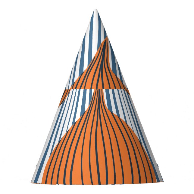 Hand-drawn onion bulbs, organic wallpaper party hat (Front)