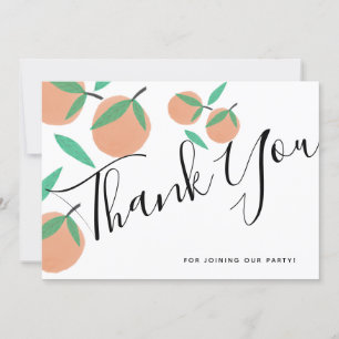 Hand Drawn Oranges Botanical Citrus Thank You Invitation