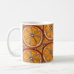 Hand Drawn Oranges: Seamless Coffee Mug