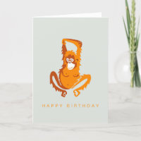 Hand drawn- ORANGUTAN - Wildlife -Nature- Primate