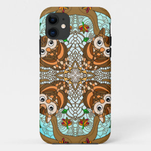 Hand Drawn Owl Mandala Artwork iPhone 11 Case
