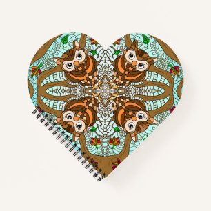 Hand Drawn Owl Mandala Artwork Notebook