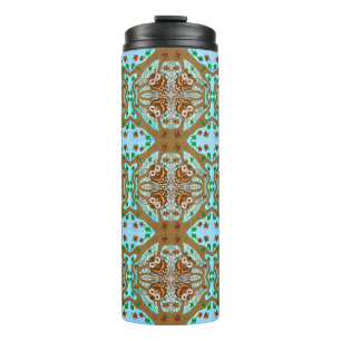 Hand Drawn Owl Mandala Artwork Thermal Tumbler