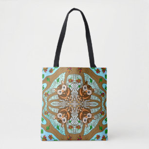 Hand Drawn Owl Mandala Artwork Tote Bag