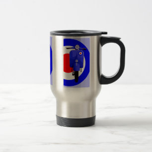Hand Drawn & Painted Scooter art 3 Travel Mug