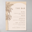 Hand Drawn Palm Tree Bar Wedding Sign