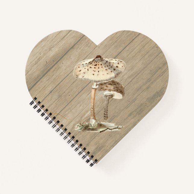 Hand Drawn Parasol Mushroom Notebook (Front)