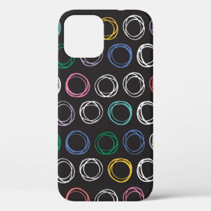Hand drawn pattern with brushed lines seamless pat iPhone 12 case