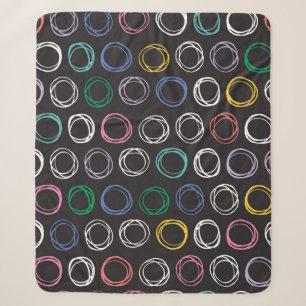Hand drawn pattern with brushed lines seamless pat sherpa blanket