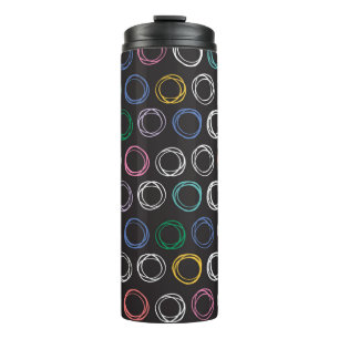 Hand drawn pattern with brushed lines seamless pat thermal tumbler