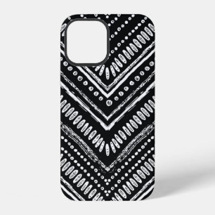 Hand drawn pattern. Zigzag and stripe line, tribal iPhone 12 Case