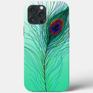 Hand drawn Peacock Feathers   iPhone 13 Pro Max Case