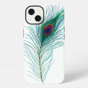 Hand drawn Peacock Feathers iPhone 13 Case