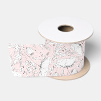 Hand-drawn Pencil Wildflowers Elegant Pink